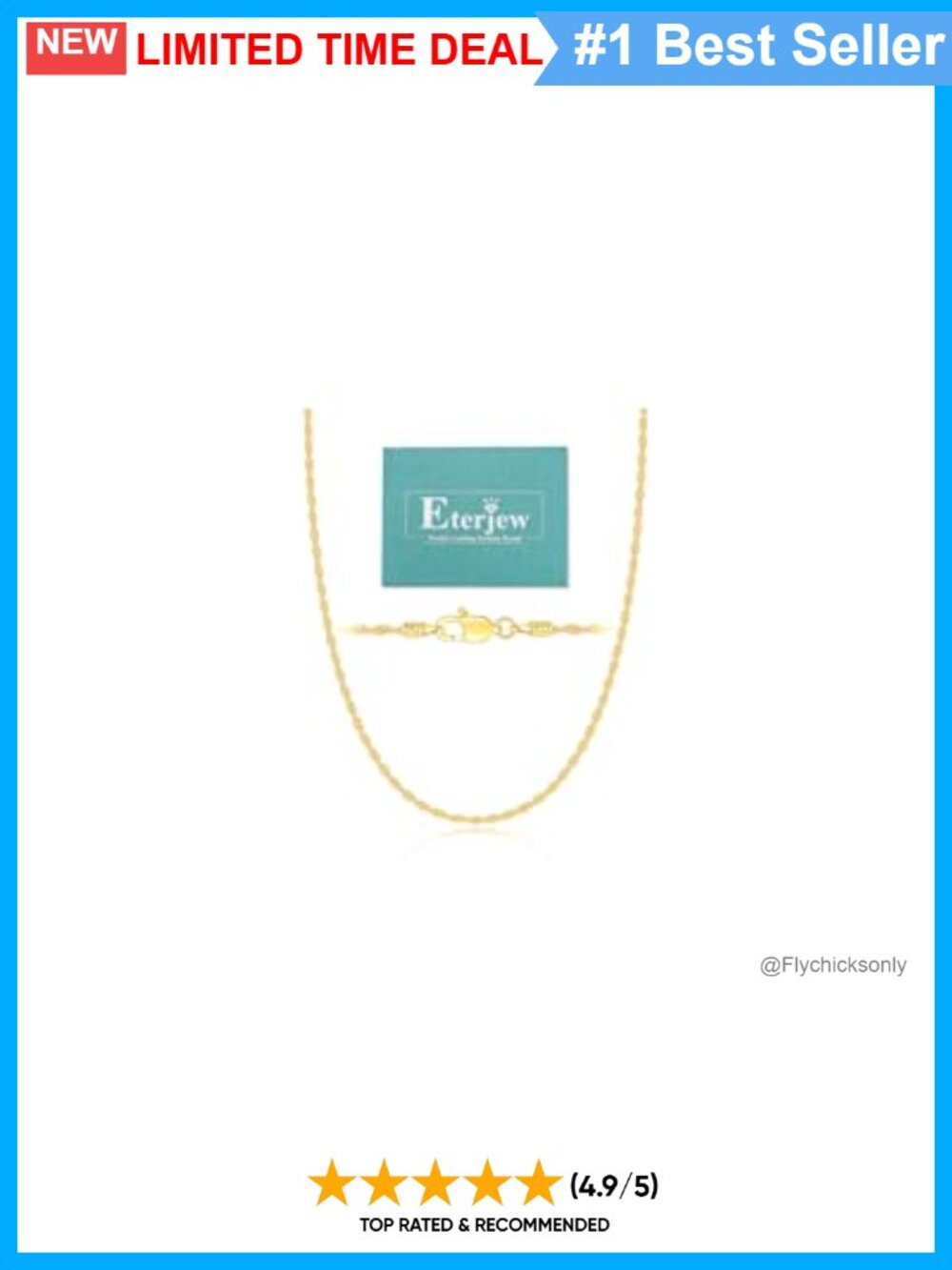 2mm S925 Sterling Silver 18K Gold Plated Rope Chain Necklace Women